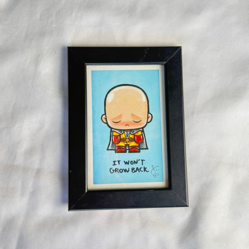 J Salvador Super Emo Friends One Punch Man Saitama Signed Framed Art Print